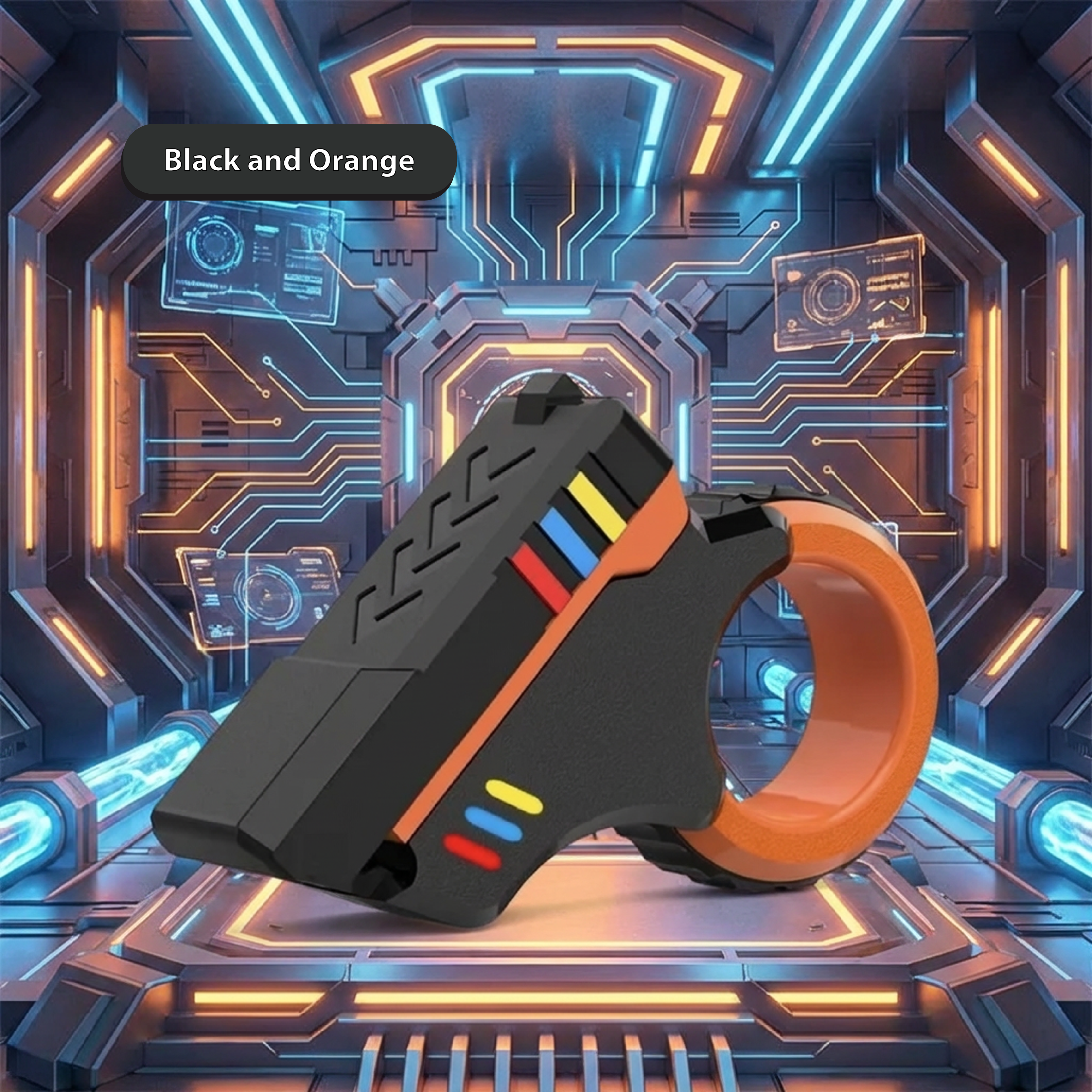 Black and Orange Pulse Pivot hybrid colorway - Tactical aesthetic sensory gear