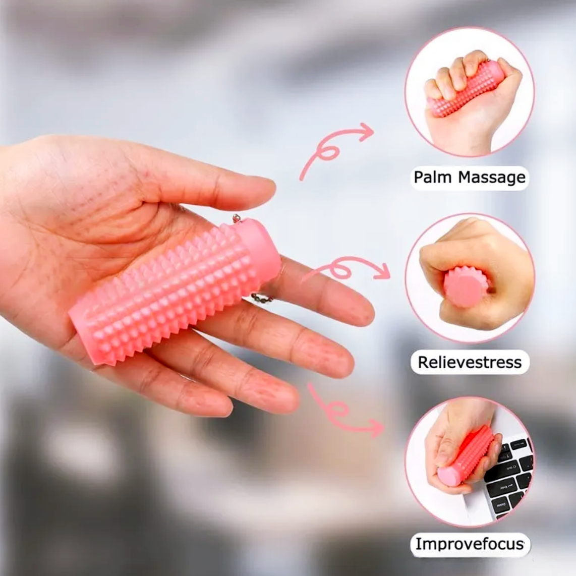 How to use the Spiked Core for palm massage, stress relief, and improving focus - Sensory haptic tool