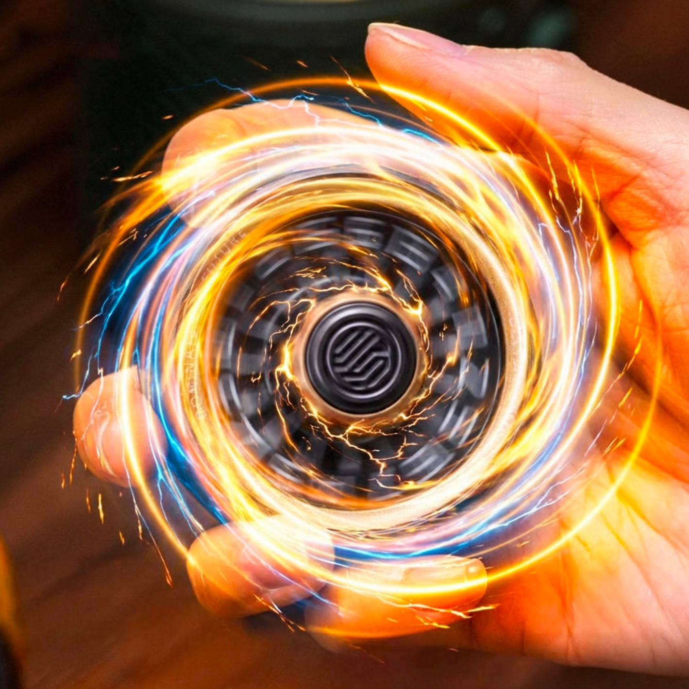 The Starloop Turbine being spun to show its high-speed kinetic motion and smooth haptic engine performance