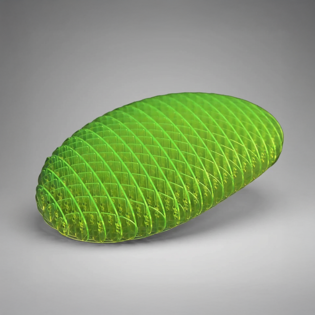 The Warp Worm Kinetic Sensory Module in Lime Green - Compact design for pocket carry
