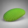The Warp Worm Kinetic Sensory Module in Lime Green - Compact design for pocket carry
